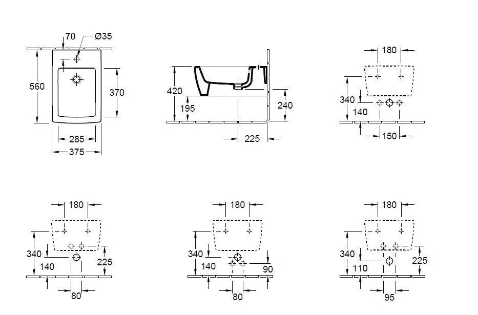 Биде подвесное Villeroy and Boch Memento 2.0 443300i4