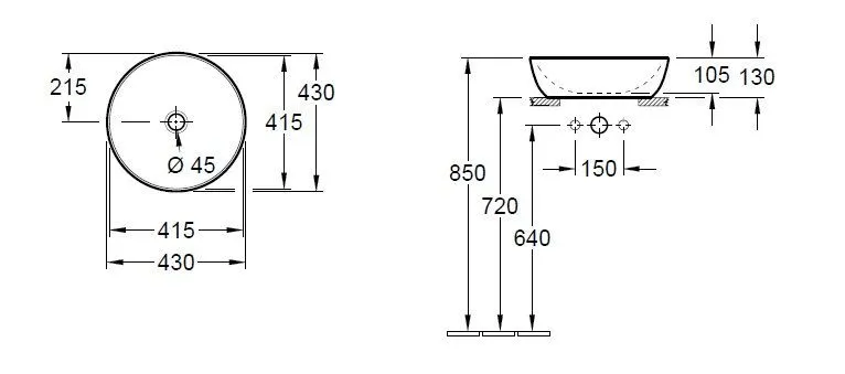 Раковина на столешницу Villeroy and Boch Artis 417943R1