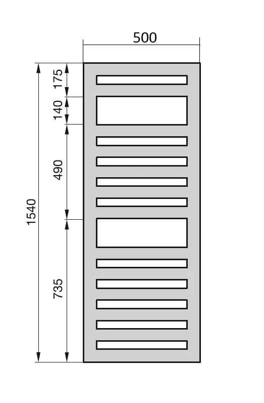 Рушникосушка комбінований Zehnder Metropolitan Spa METM-150-050/GD
