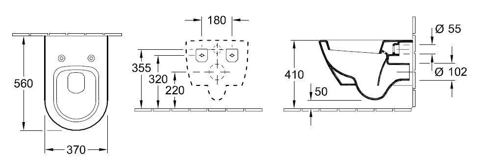 Унитаз подвесной Villeroy and Boch Subway 2.0 56001001