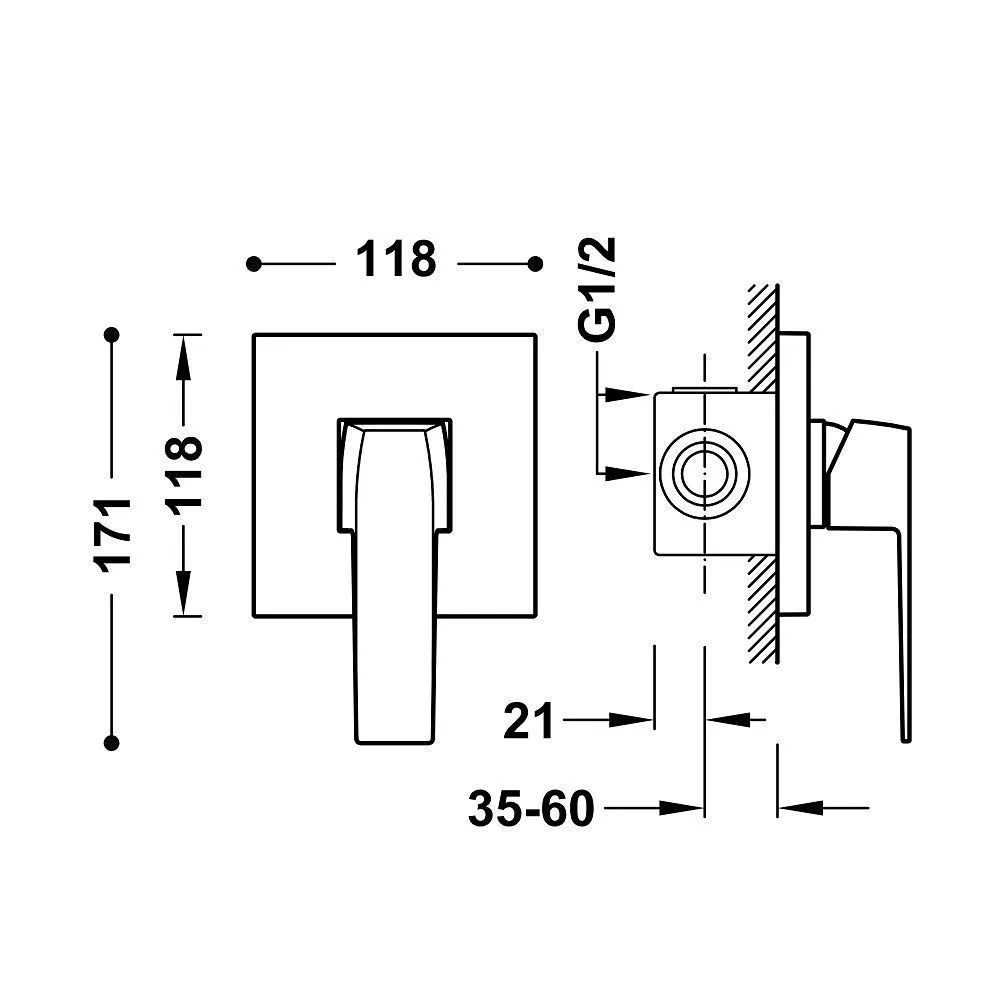 Смеситель для душа Tres Slim 20227701