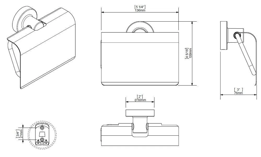 Бумагодержатель Creabath Architecture 169481