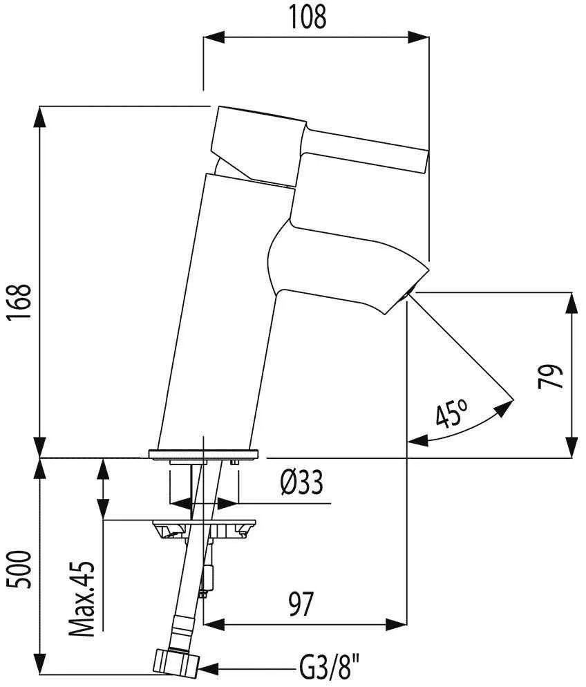 Змішувач для раковини Tres Alplus 20390301