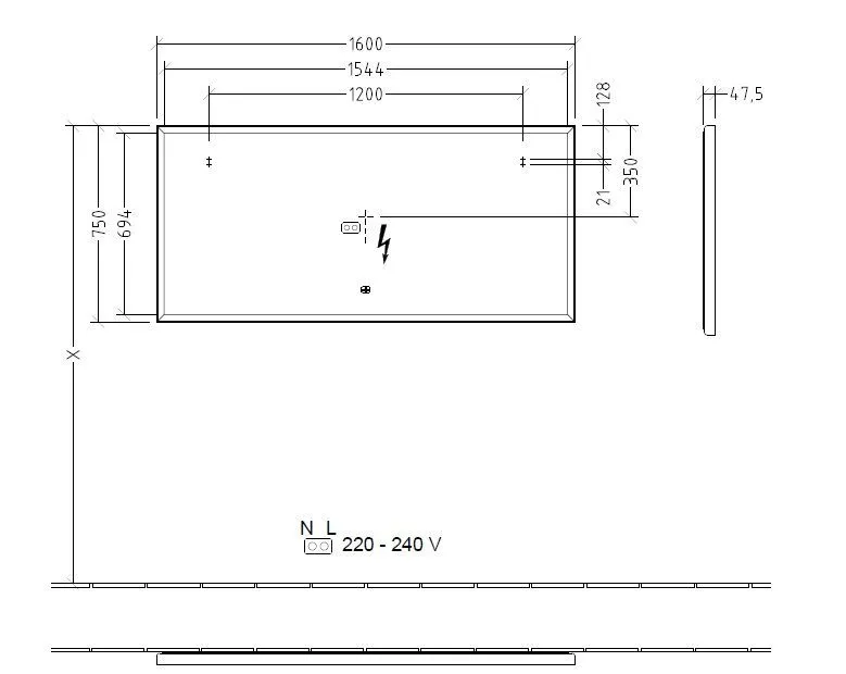 Зеркало с подсветкой Subway 3.0 Villeroy & Boch A4631600