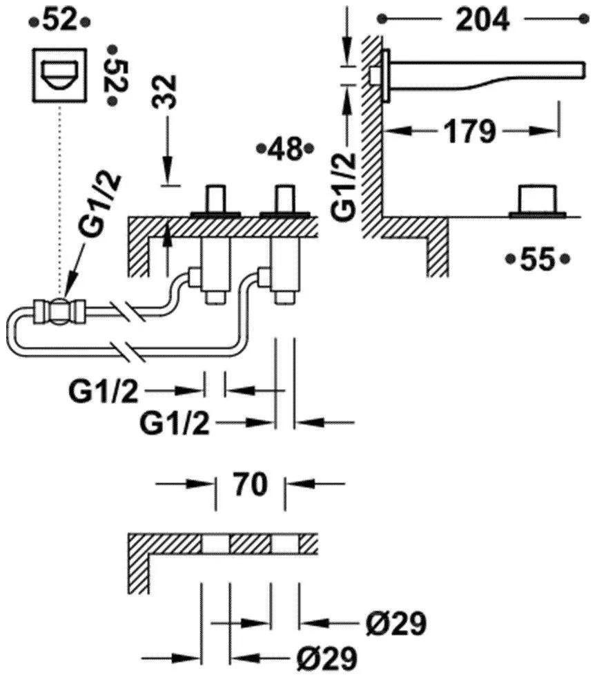Смесители для раковины Tres Slim 20223801