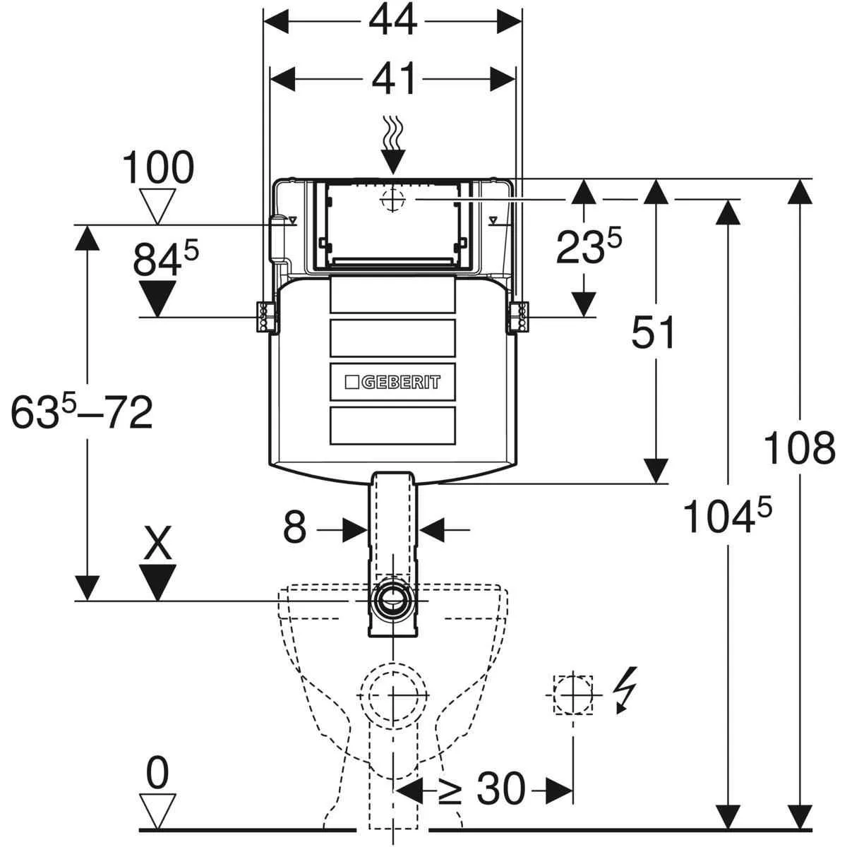 Змивний бачок Geberit Sigma 12 (прихований монтаж) 109.300.00.5