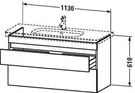 Тумба DuraStyle Duravit  1130 x 448 мм (без раковини) DS649509191
