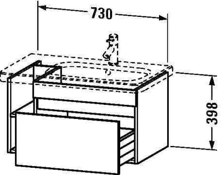 Тумба DuraStyle Duravit  730 x 448 мм (без раковини) DS639309191