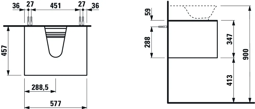 Тумба под умывальник Laufen The New Classic H4060030856311