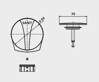 Пробка і рукоятка Sanit 05.036.81.0000