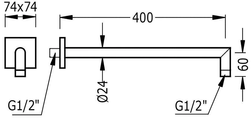 Держатель верхнего душа Tres 6243201