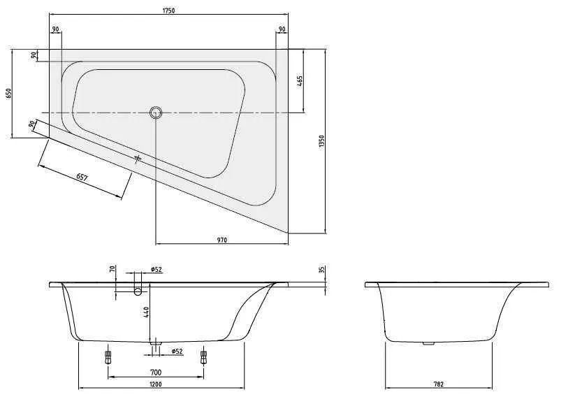 Ванна Villeroy and Boch Loop&Friends UBA175LFS9REV-96
