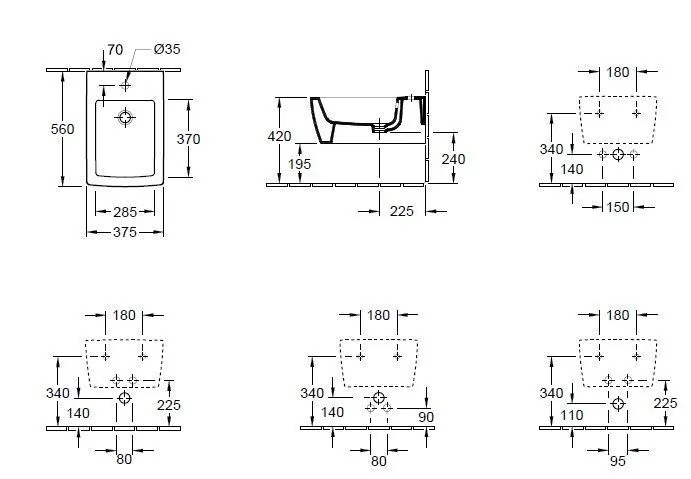 Биде подвесное Villeroy and Boch Memento 2.0 44330001