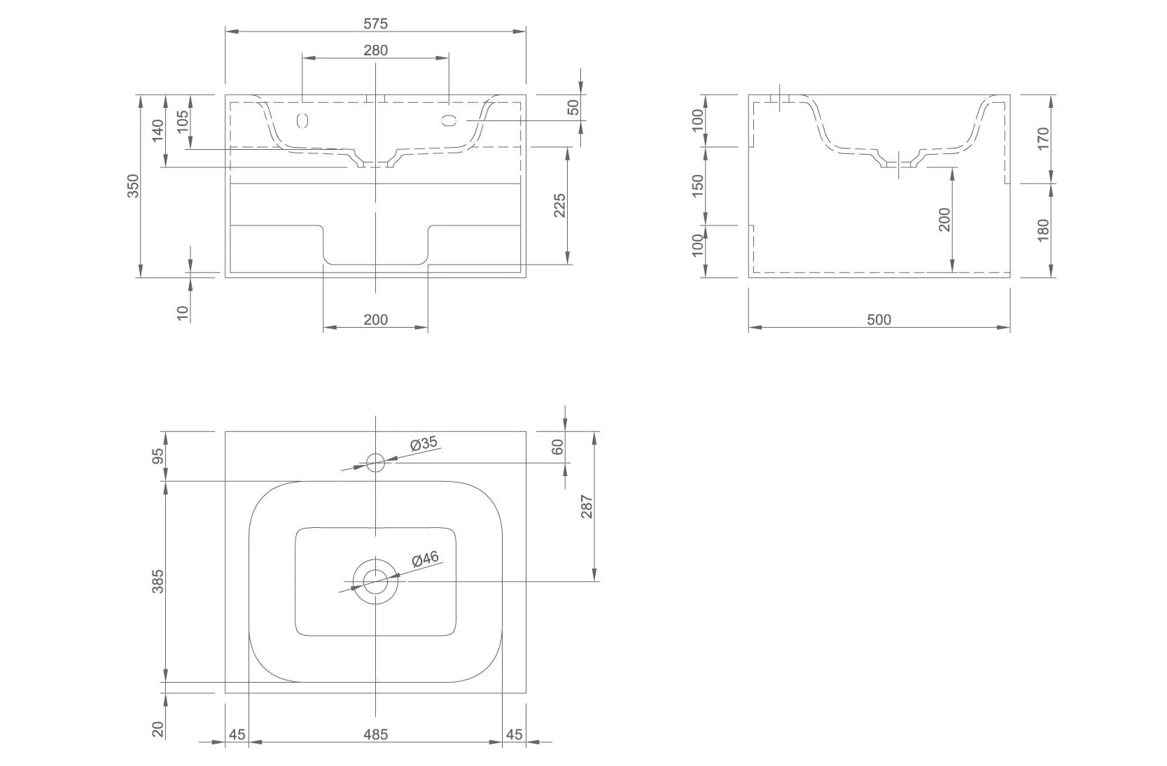 Тумба с умывальником Knief Shine