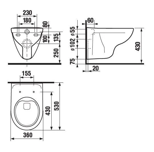 Унітаз підвісний Jika Lyra