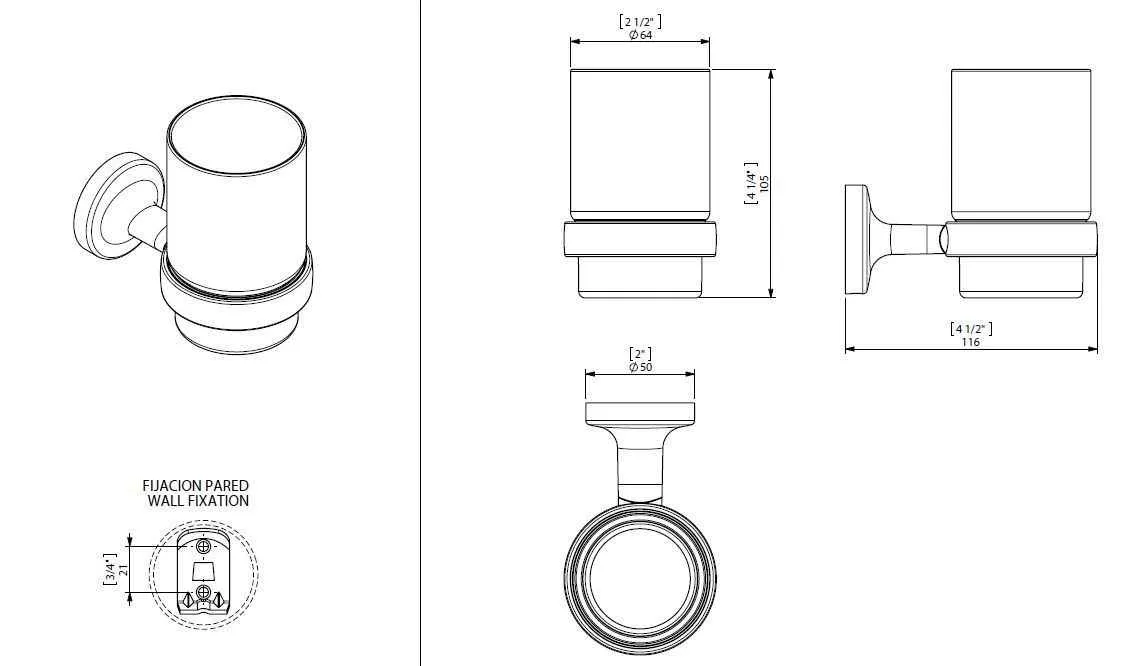 Стакан для зубних щіток Creabath Infinity