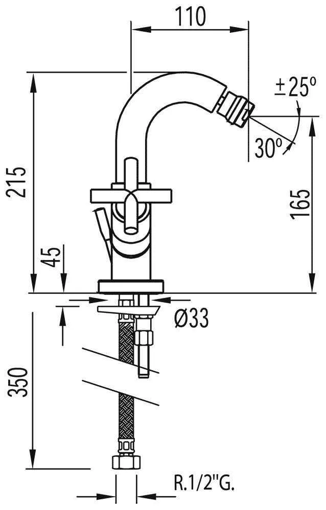 Змішувач для біде Tres Max 163120