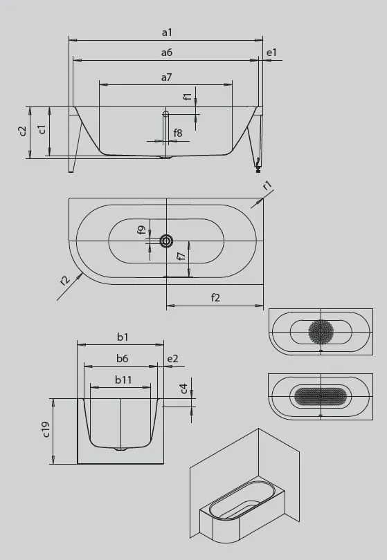 Ванна Meisterstuck Centro Duo1 (пристенная) 1136 4041 0001