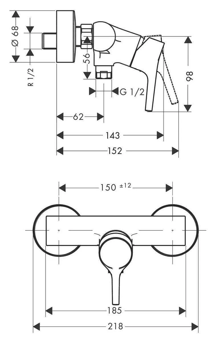 Змішувач для душа Hansgrohe Talis S 72600000