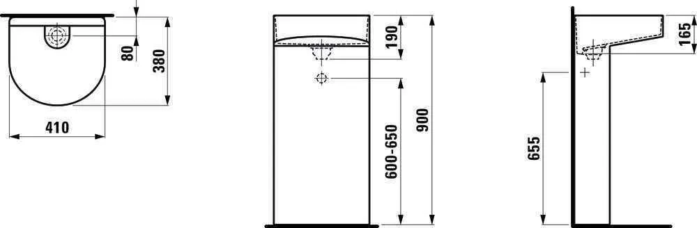 Підлоговий умивальник Laufen Sonar H8113417571121