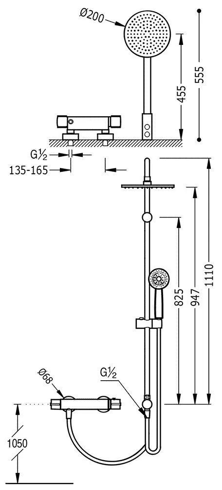 Душова система Tres Flat