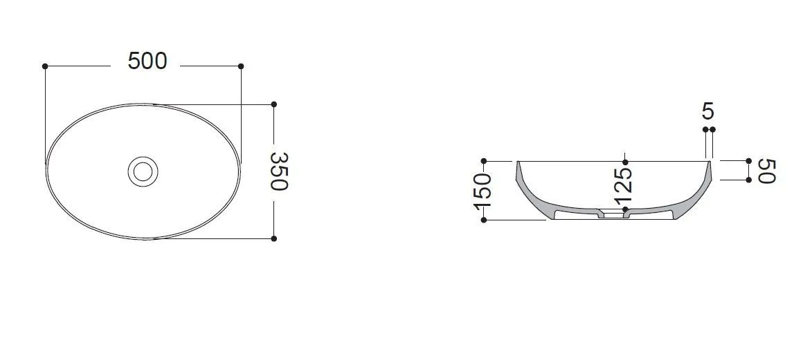 Раковина на столешницу Decus AXA 8510009
