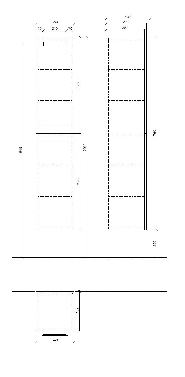 Пенал для ванной комнаты Avento Villeroy and Boch A89401PN