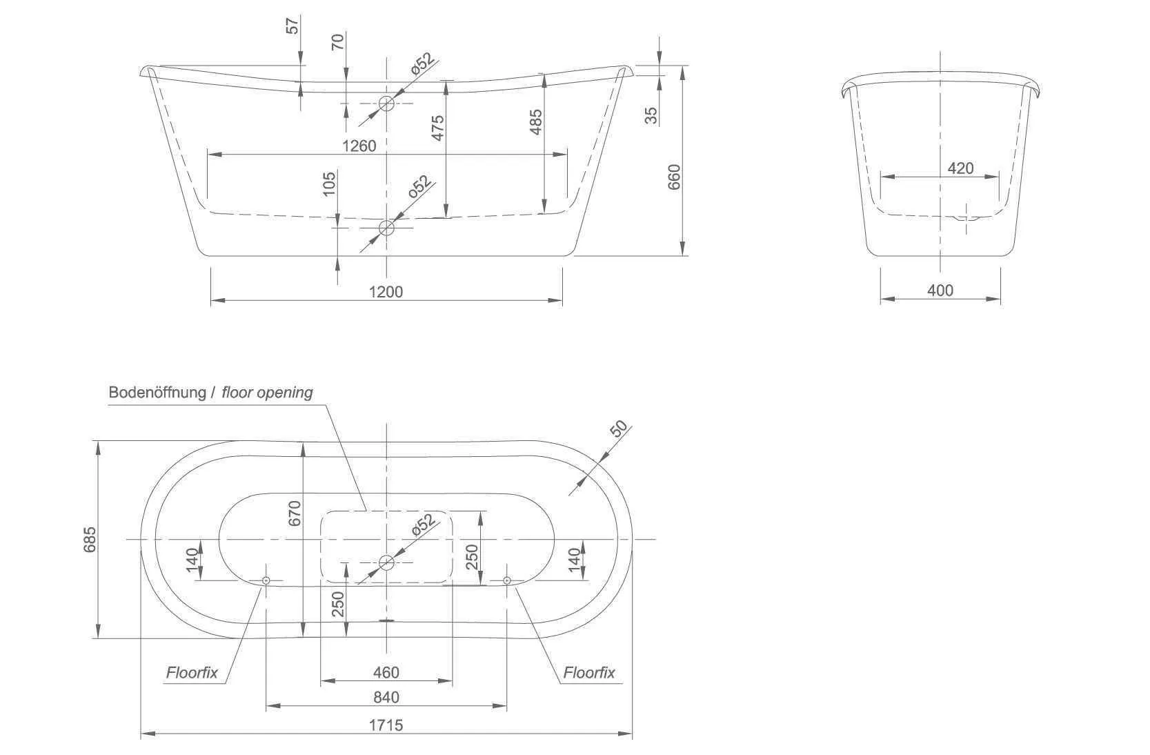 Окремостояча ванна Knief Princess princess 0100 -081 Белый глянцевый