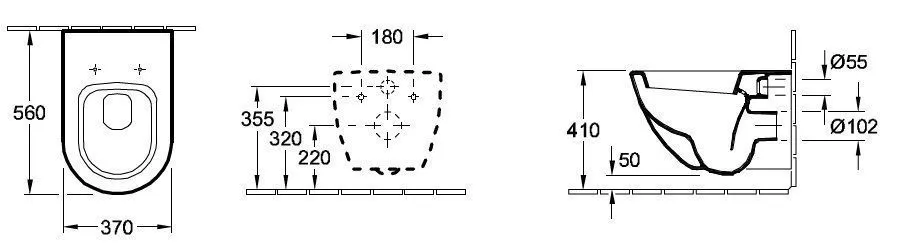 Унитаз подвесной Villeroy and Boch Subway 660010R1