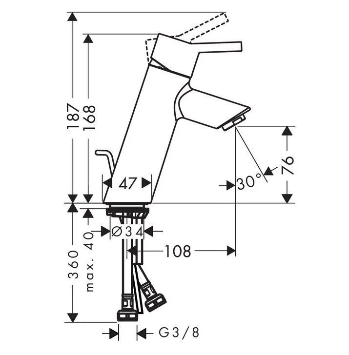Смеситель на умывальник Hansgrohe Talis 32040000