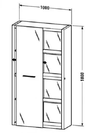 Шкаф навесной Duravit 2nd Floor 2F9158R5959
