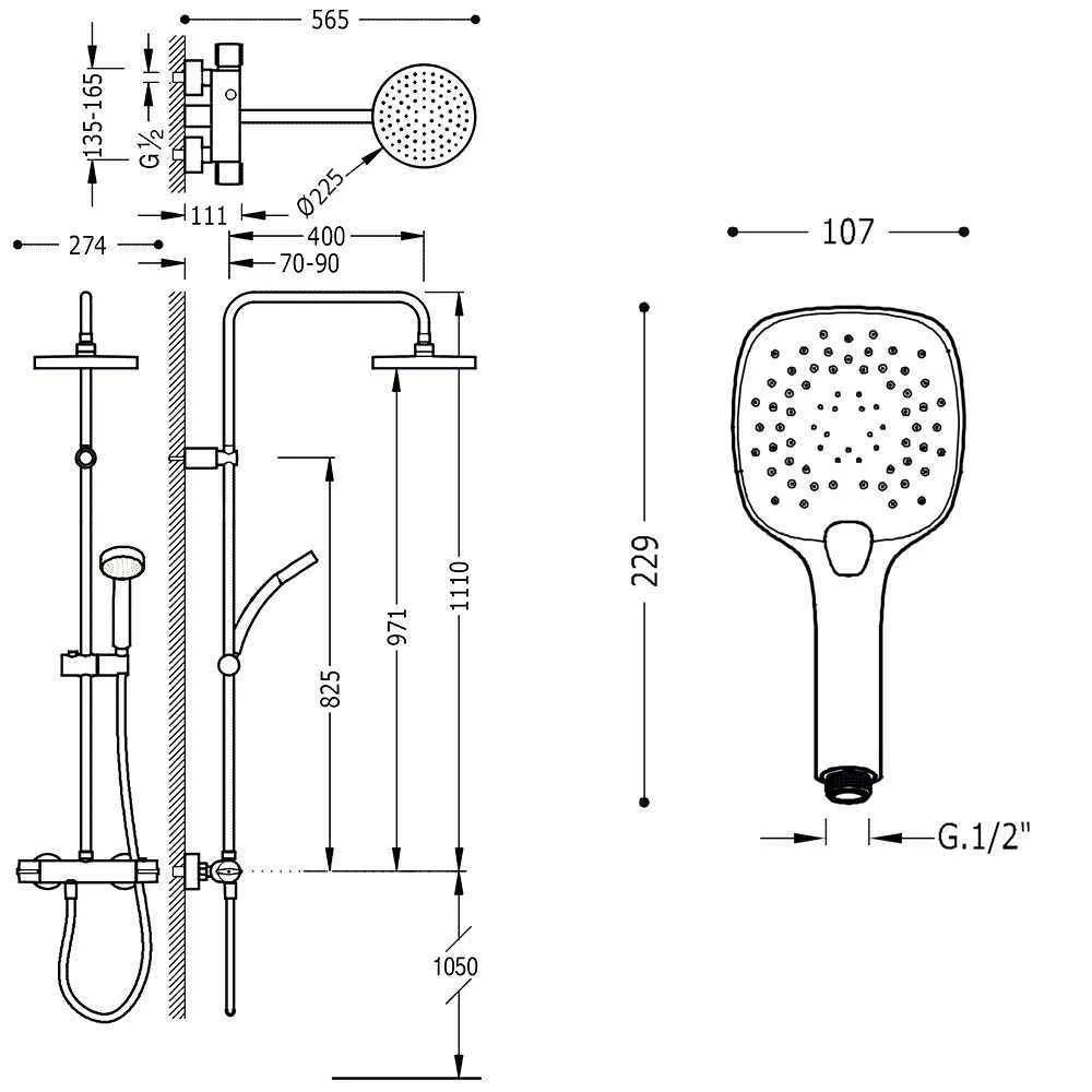 Душевая система Tres 20438707