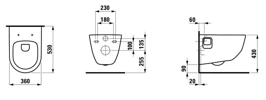 Унитаз подвесной Laufen Pro