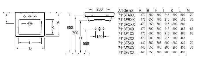 Підвісний умивальник Villeroy and Boch Subway 2.0 7113F601