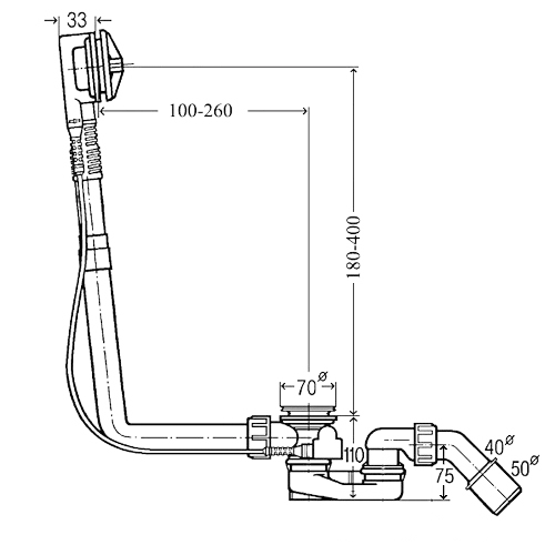 Слив-перелив для ванн VILLEROY & BOCH U90950461