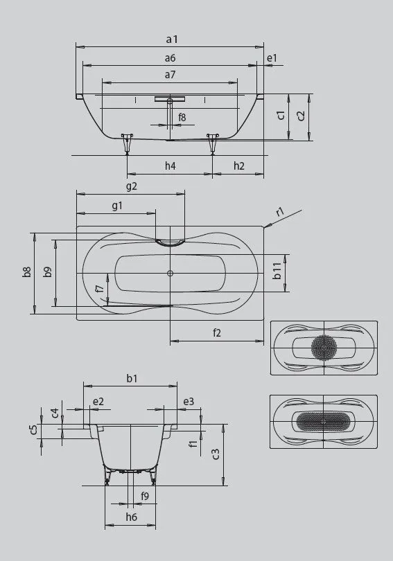 Ванна Mega Duo 2234 0001 0701