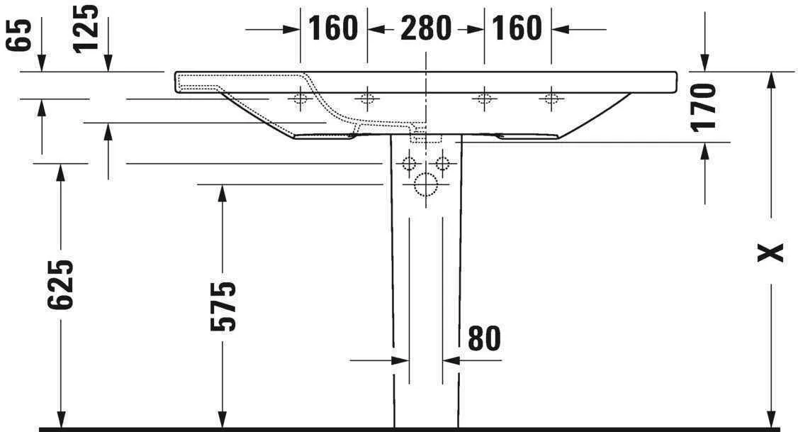 Умивальник Duravit DuraStyle 2320120000
