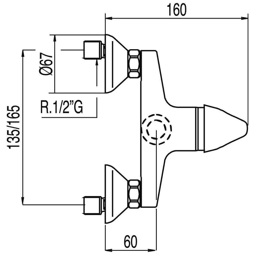 Набор: Смеситель для душа с душевым набором Mono -Tres 172367