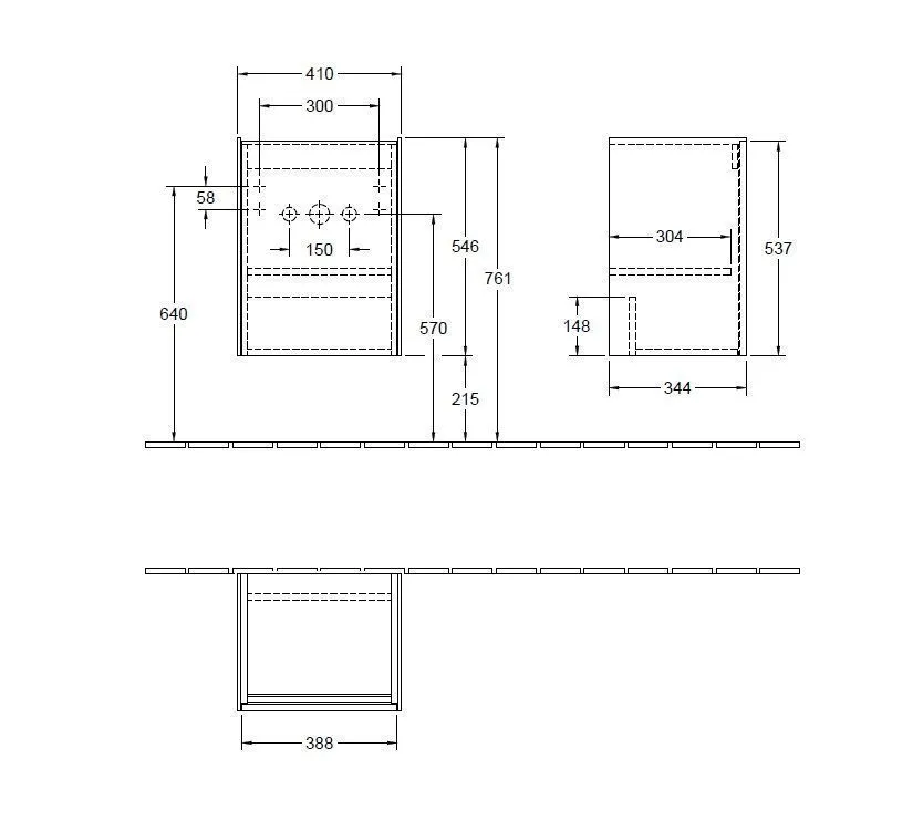 Тумба для умывальника Collaro Villeroy and Boch C00501VG