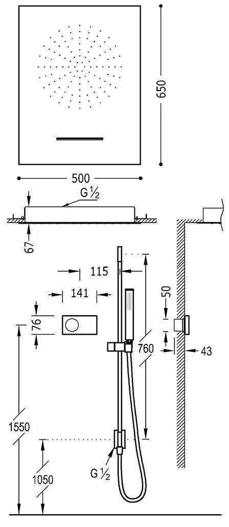 Душова система Tres Shower Technology 09288303