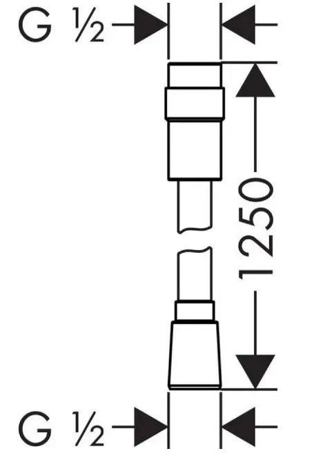 Isiflex Шланг для душу з регулюванням напору 1250 мм, хром