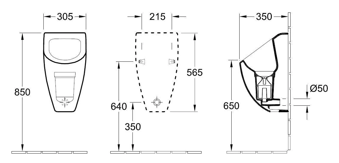 Писсуар Villeroy and Boch Subway 751700R2