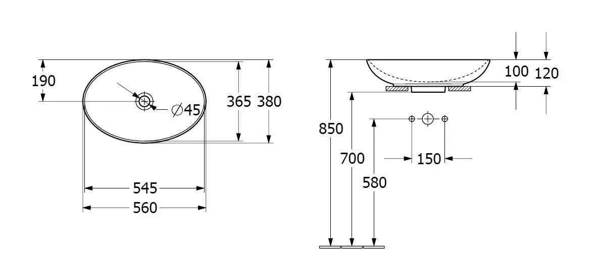 Раковина на стільницю Villeroy and Boch Loop and Friends 4A470001