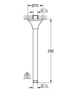 Стельовий душовою кронштейн Grohe Grandera 27982IG0