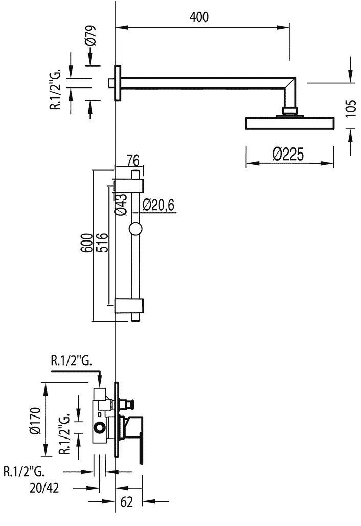 Душова система BM - Tres