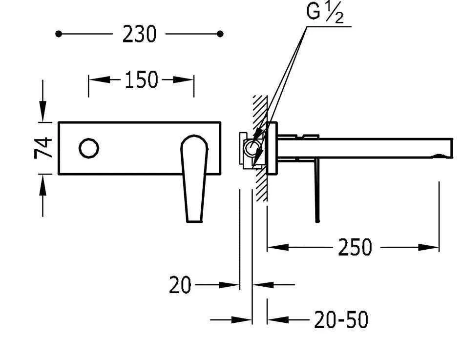 Змішувач для раковини Tres Class 20520001AC
