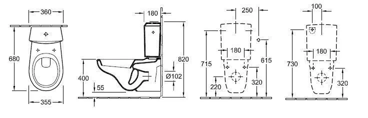 Унитаз подвесной Villeroy and Boch O. Novo 66231001