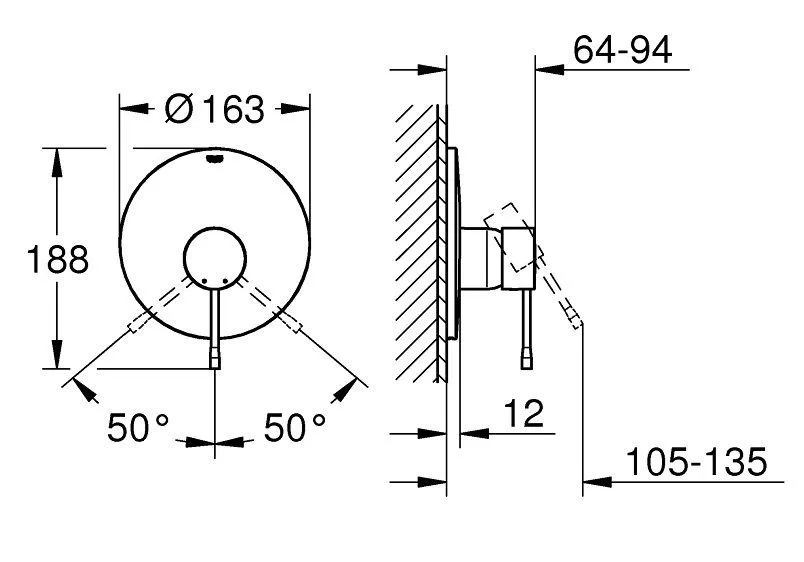 Смеситель для ванны/душа Grohe Essence