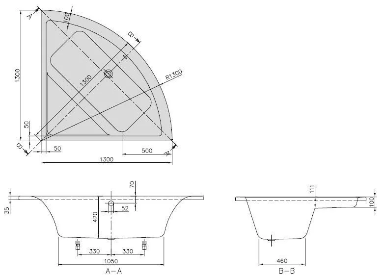 Ванна Villeroy and Boch Subway UBA130SUB3V-96