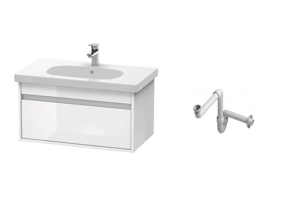 Тумба з умивальником і сифоном Duravit KT006301818